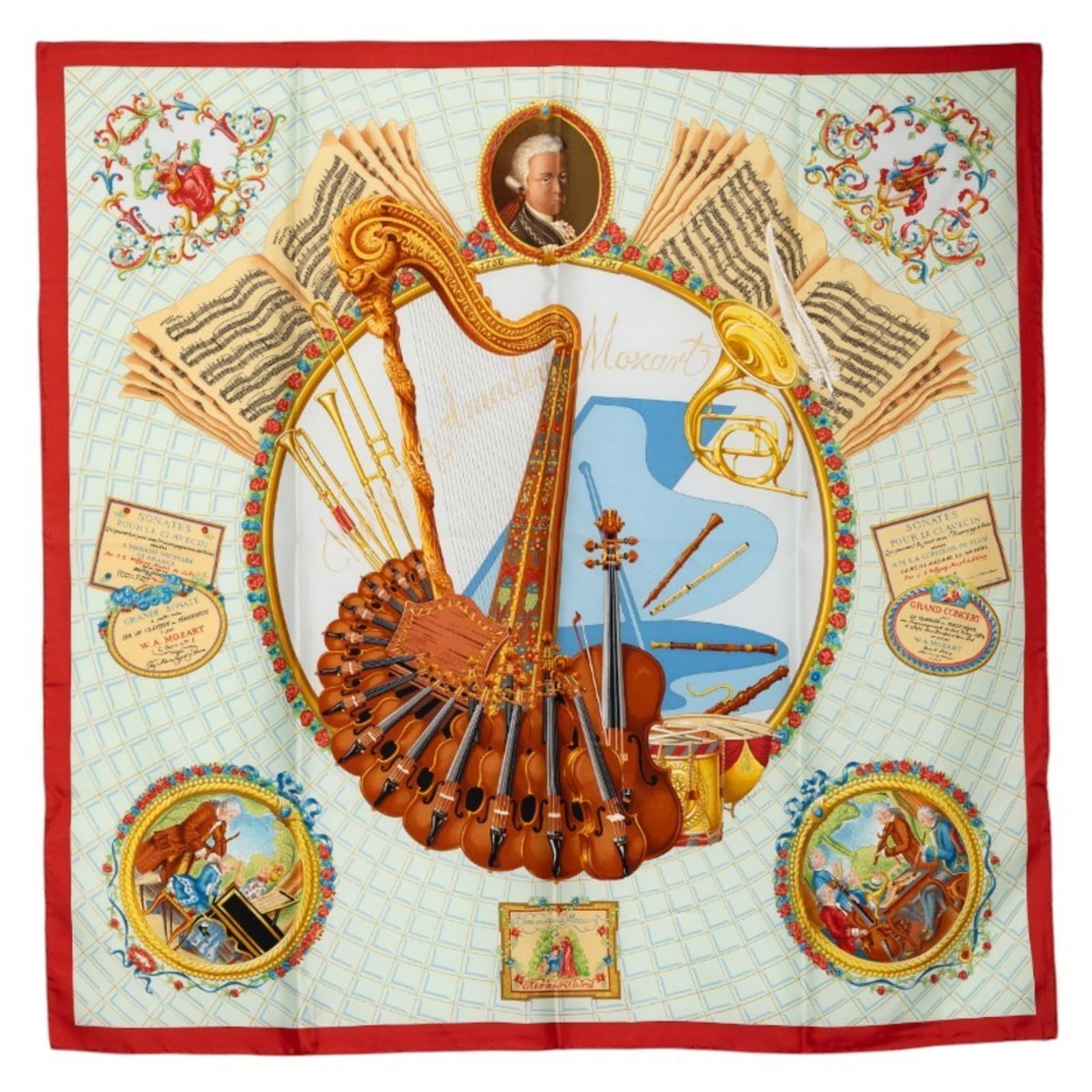 Silk Hermes Scarf: Silk Hermes Scarf This listing features Silk Hermes Scarf. Item specifics are provided below. Item Specifics: Brand: Hermes Type: Scarf Gender: Women Color: Multi-Color, Red Color Material: Silk Size