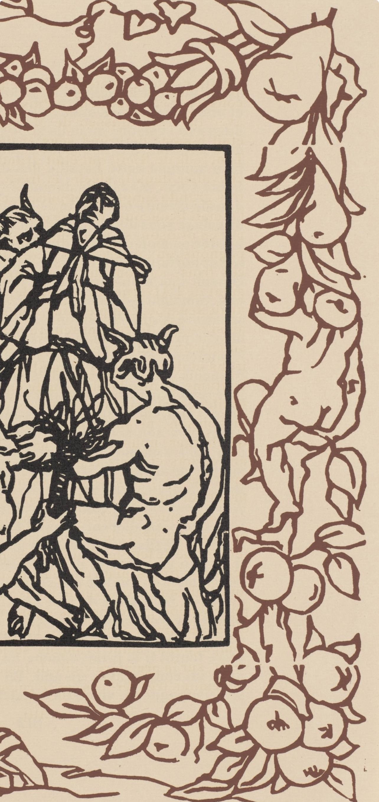 Woodcut - mile Bernard - Composition (Morane - No. 100) - Les Petites Fleurs de St. Franoise - 6