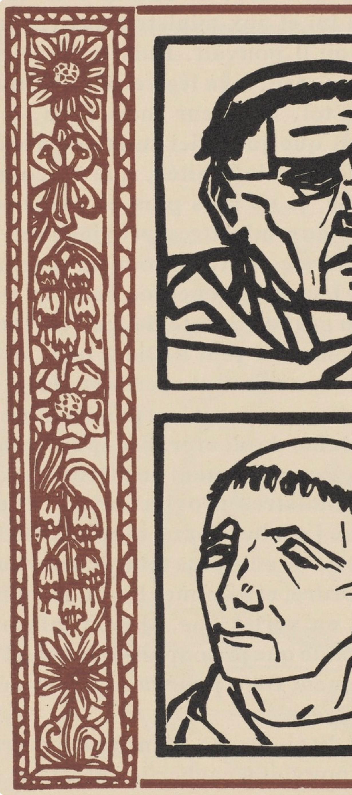 Woodcut - mile Bernard - Composition (Morane - No. 100) - Les Petites Fleurs de St. Franoise - 3