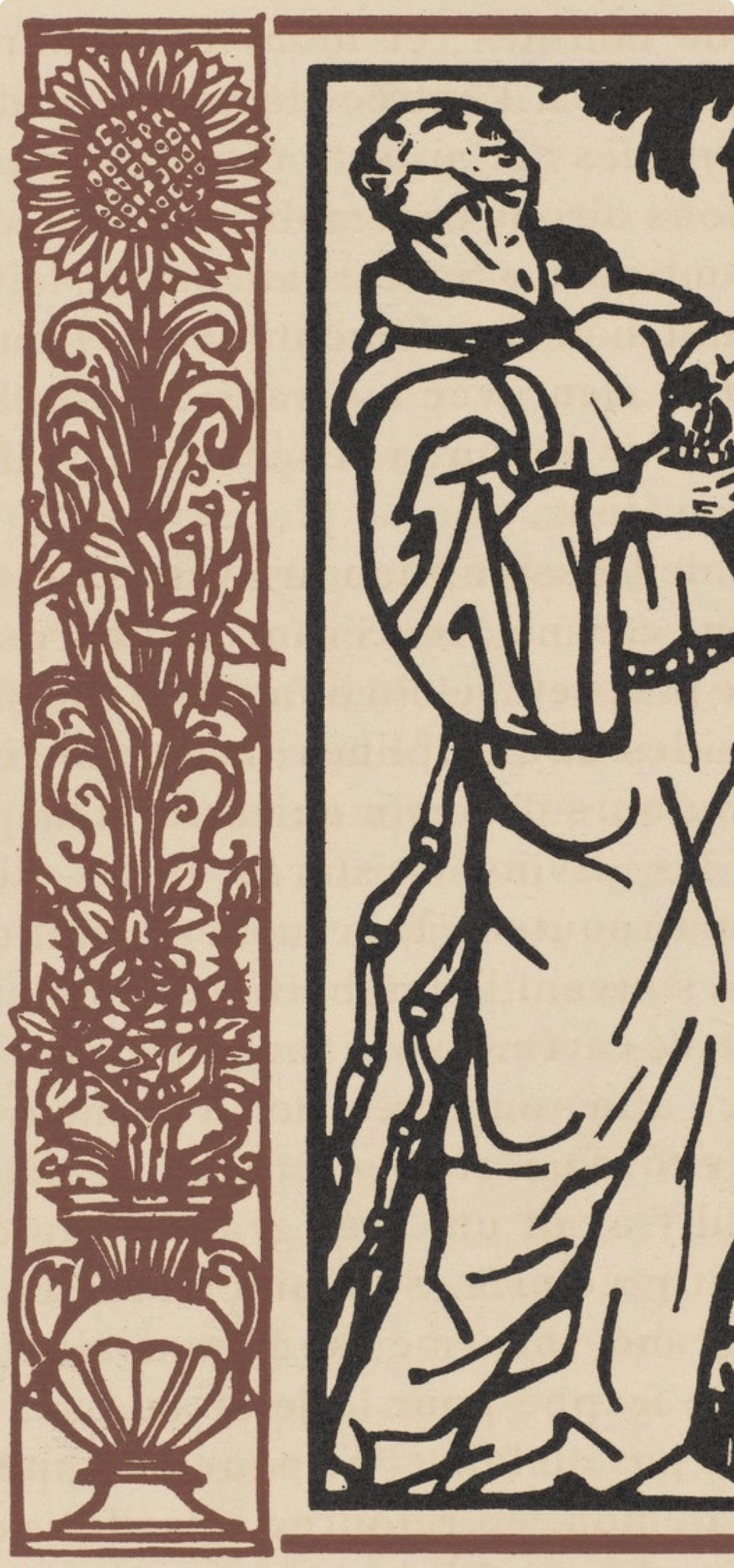 Woodcut - mile Bernard - Composition (Morane - No. 100) - Les Petites Fleurs de St. Franoise - 3