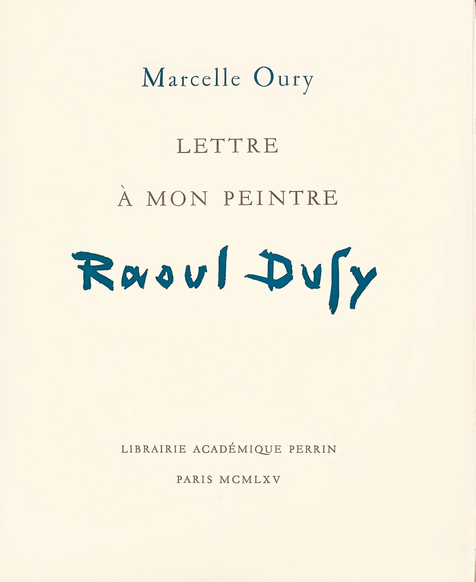 Lithograph - Raoul Dufy - L'Entracte - Lettre mon peintre Raoul Dufy - 6
