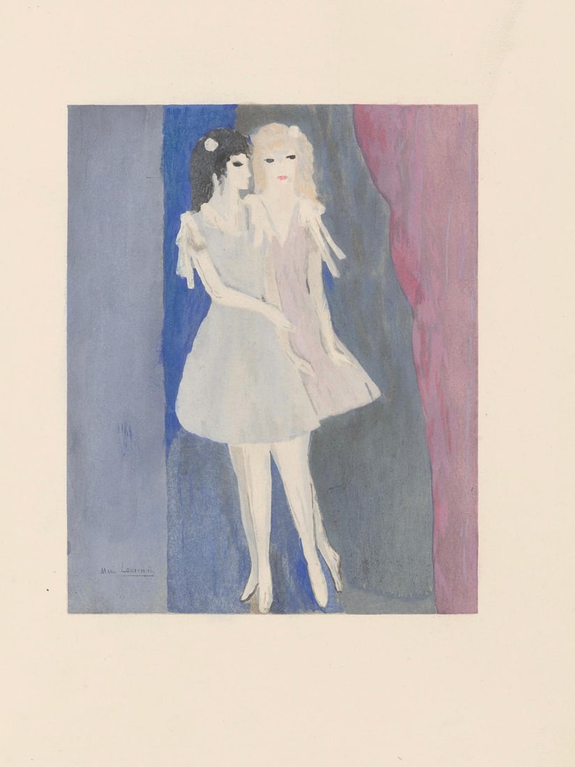 Lithograph - Marie Laurencin - Composition - Les Biches - 6