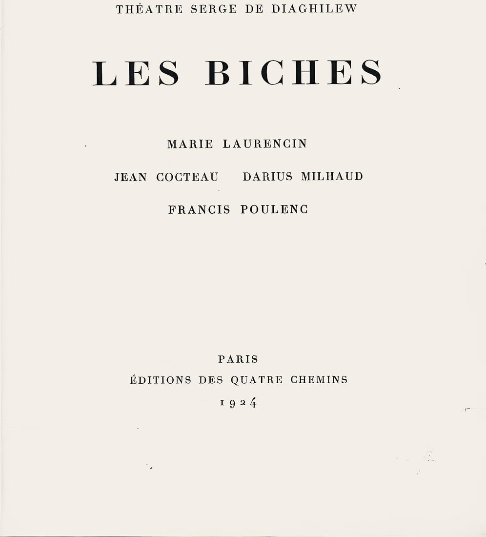 Lithograph - Marie Laurencin - Composition - Les Biches - 7