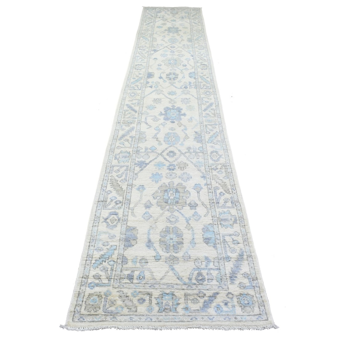 Rug 2'8"x15'4" Ivory Hand Knotted Soft Wool Afghan Angora Oushak Runner: Rug 2'8"x15'4" Ivory Hand Knotted Soft Wool Afghan Angora Oushak Runner This listing features Rug 2'8"x15'4" Ivory Hand Knotted Soft Wool Afghan Angora Oushak Runner. Item specifics are provided