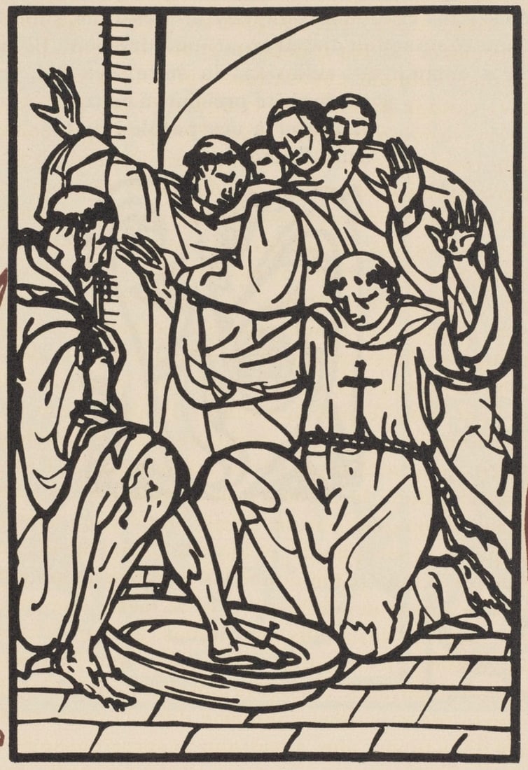 Woodcut - mile Bernard - Composition (Morane - No. 100) - Les Petites Fleurs de St. Franoise - 2