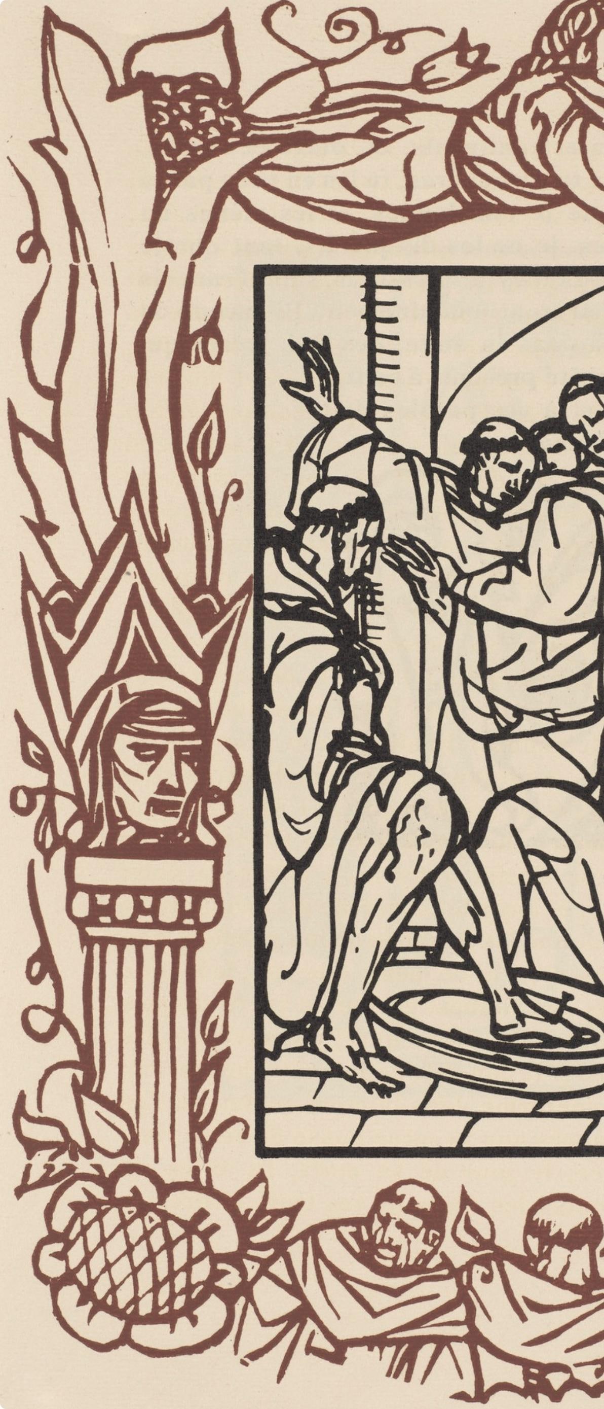 Woodcut - mile Bernard - Composition (Morane - No. 100) - Les Petites Fleurs de St. Franoise - 5