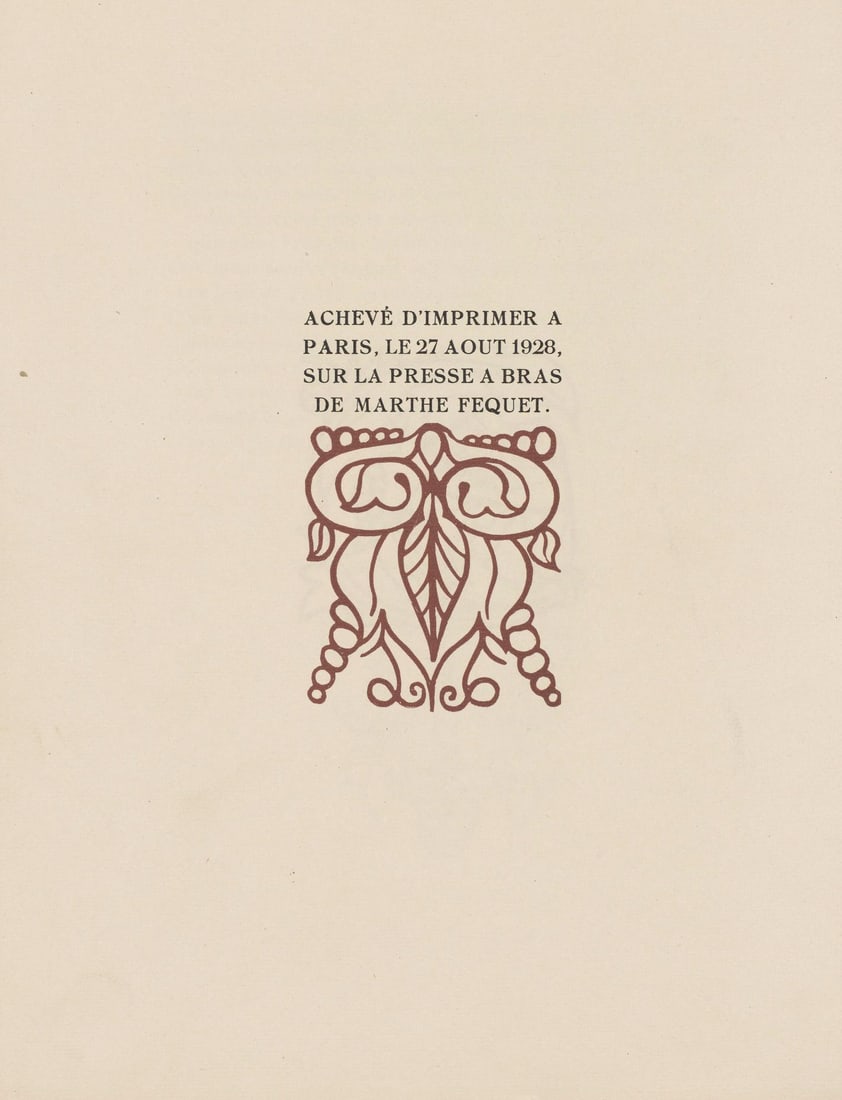 Woodcut - mile Bernard - Composition (Morane - No. 100) - Les Petites Fleurs de St. Franoise - 9