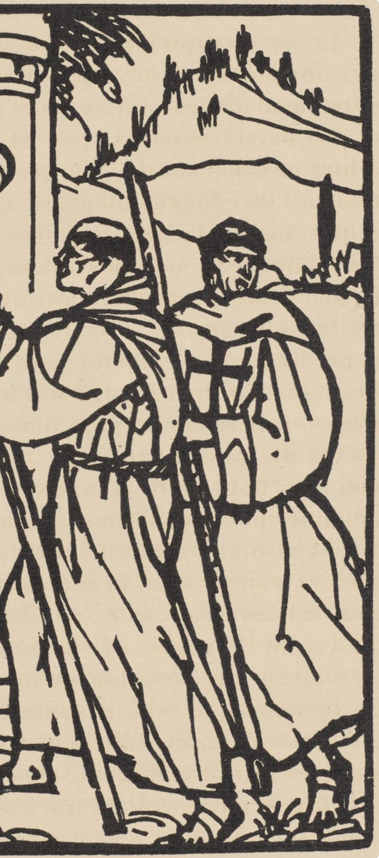 Woodcut - mile Bernard - Composition (Morane - No. 100) - Les Petites Fleurs de St. Franoise - 4