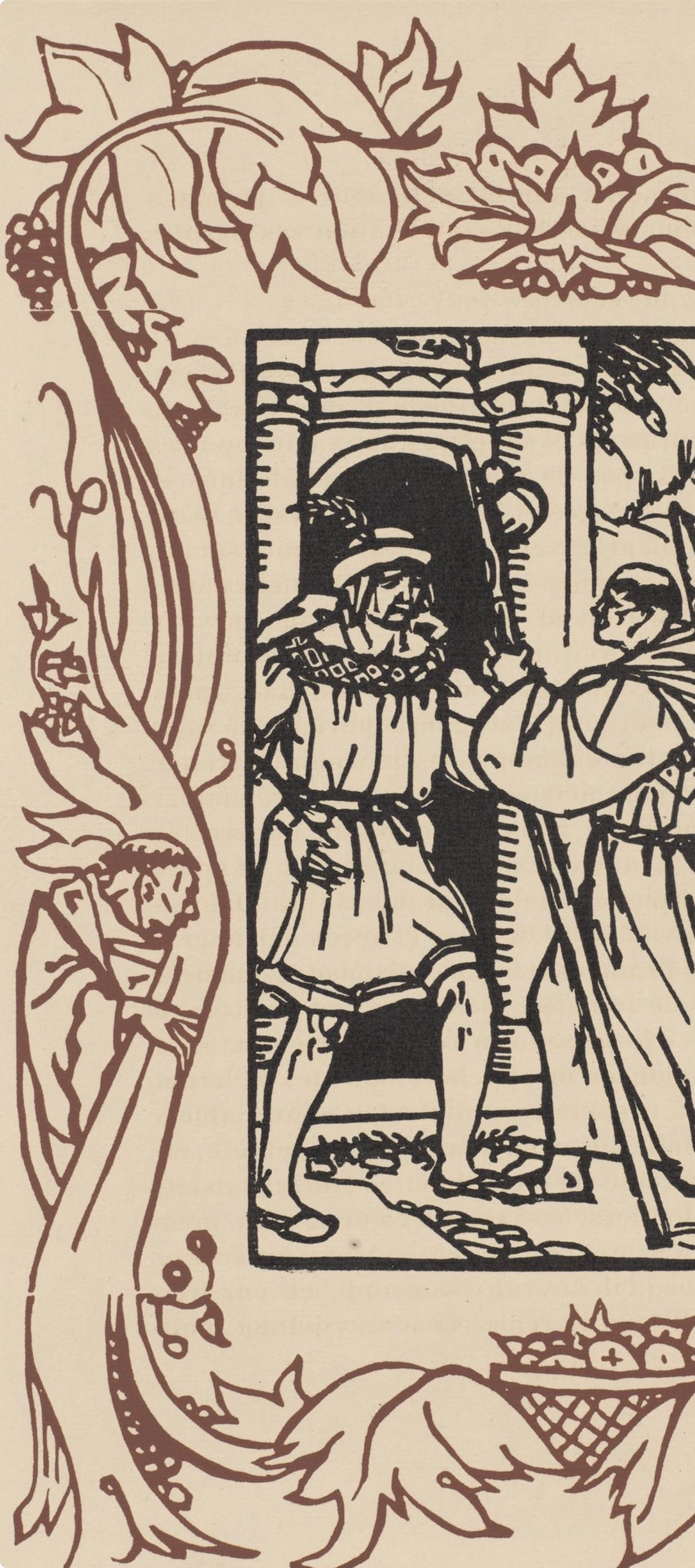 Woodcut - mile Bernard - Composition (Morane - No. 100) - Les Petites Fleurs de St. Franoise - 5