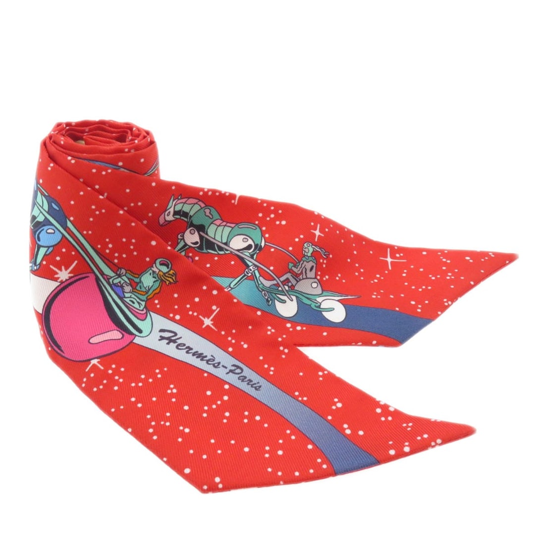 Silk HERMES Twilly Scarf (1 of 8)