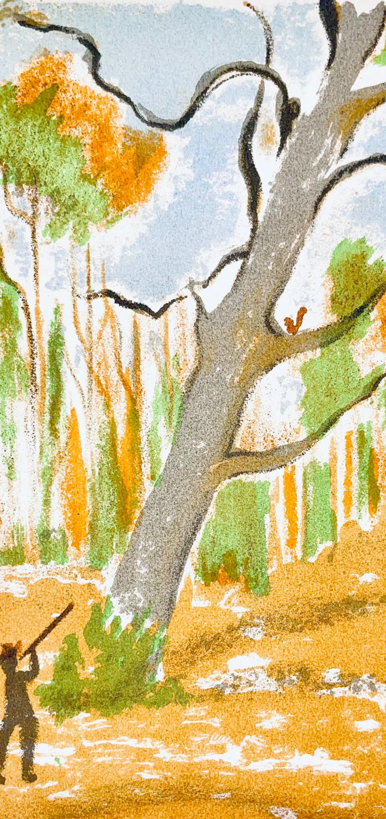 Lithograph - Maurice Mourlot - Composition - de Goupil a Margot - Histoires De Btes - 4