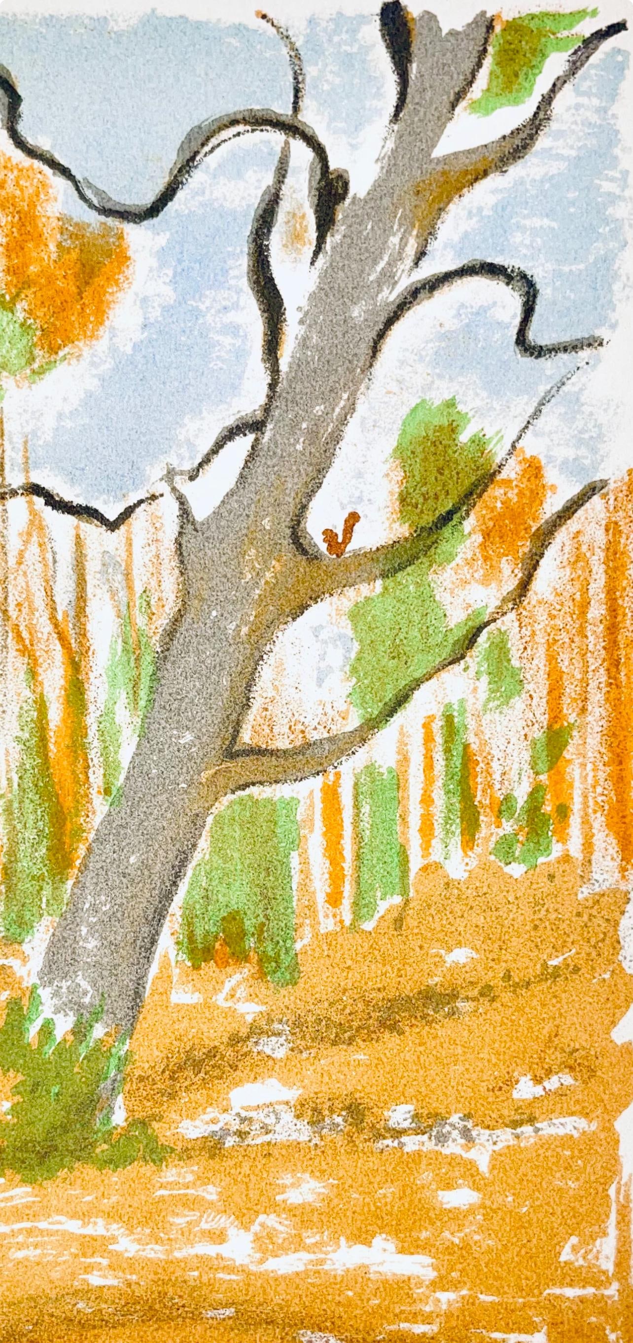 Lithograph - Maurice Mourlot - Composition - de Goupil a Margot - Histoires De Btes - 5