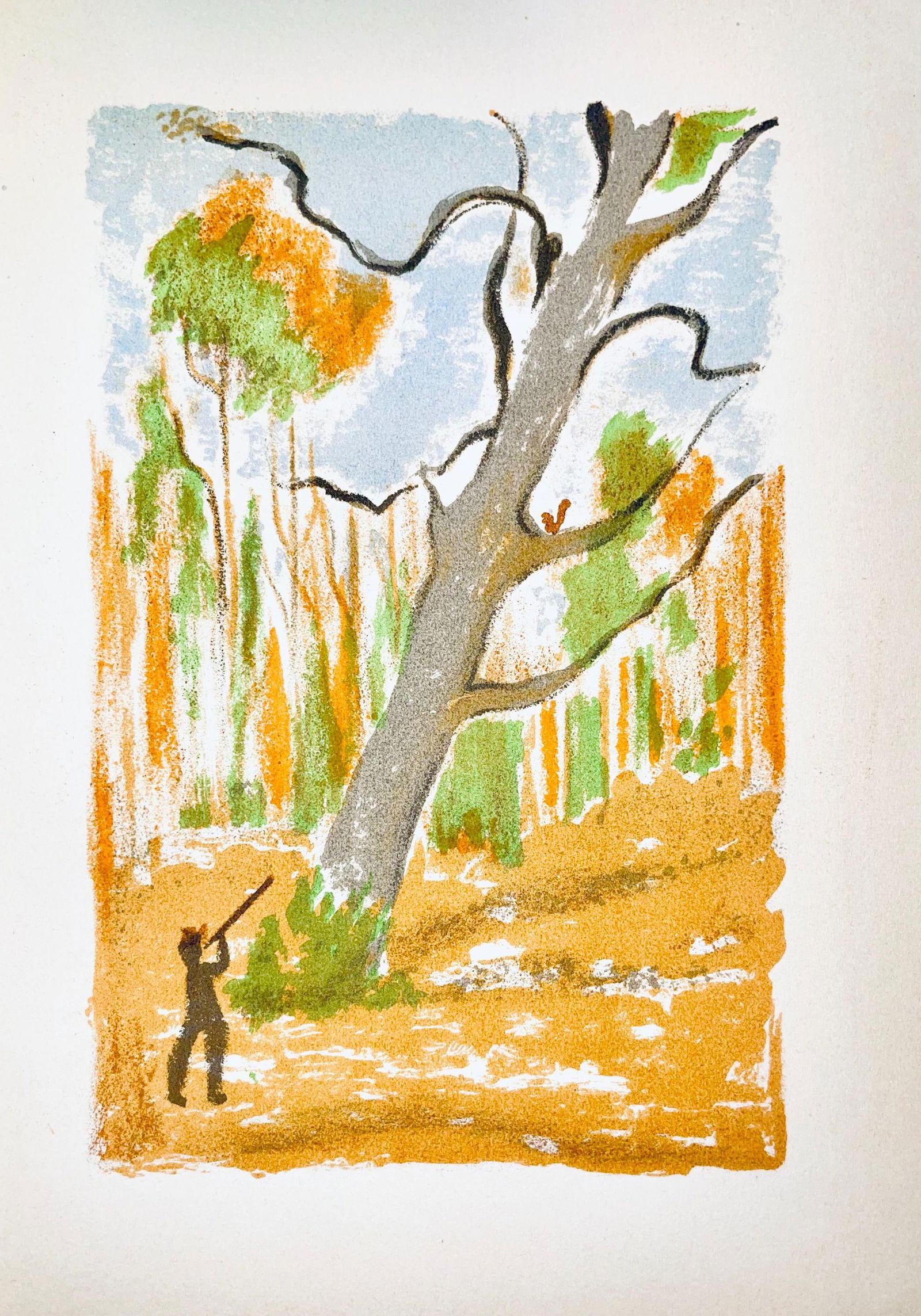 Lithograph - Maurice Mourlot - Composition - de Goupil a Margot - Histoires De Btes - 6