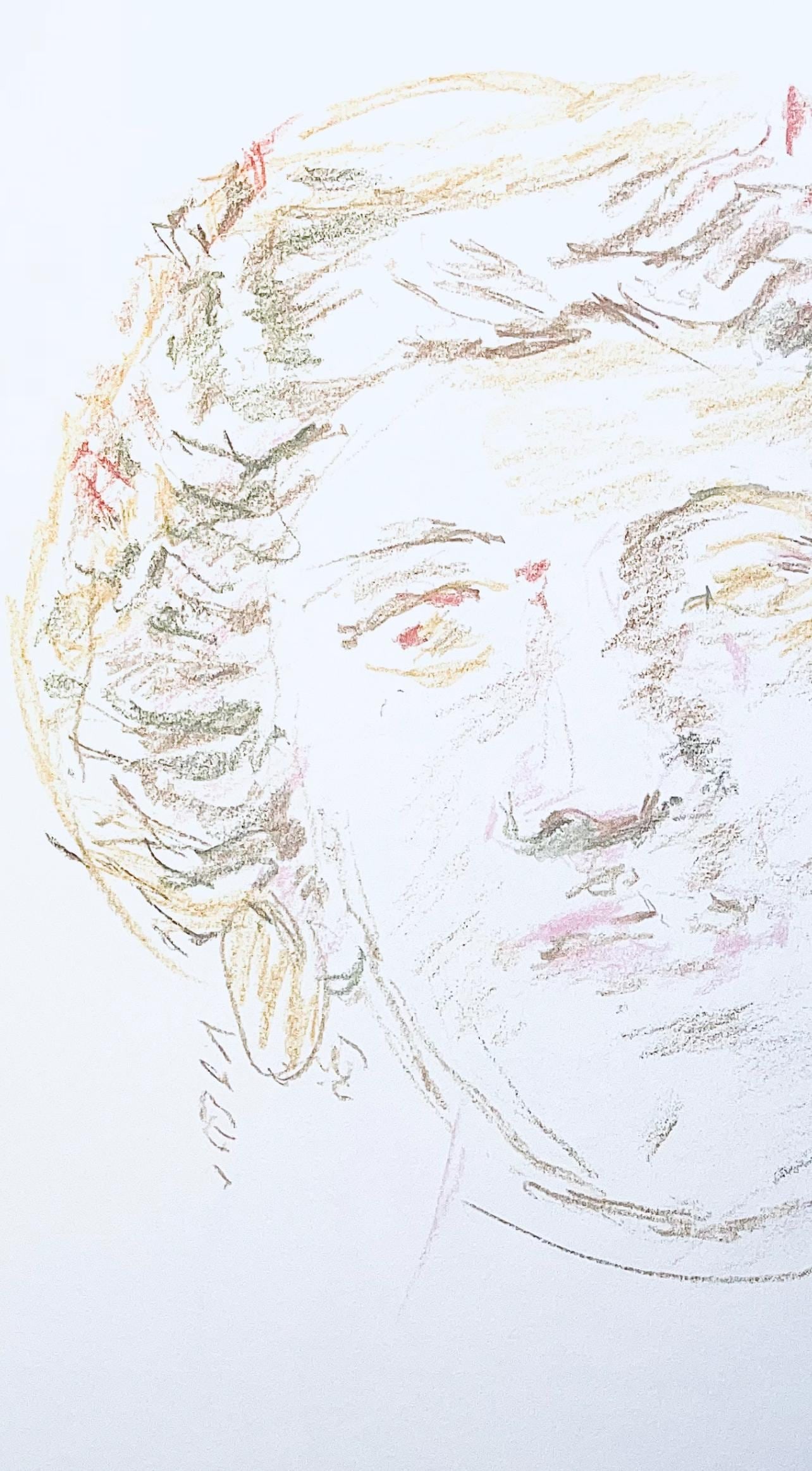 Lithograph - Oskar Kokoschka - Composition - Skizzenbuch der Italienischen Reise 1963 - 3