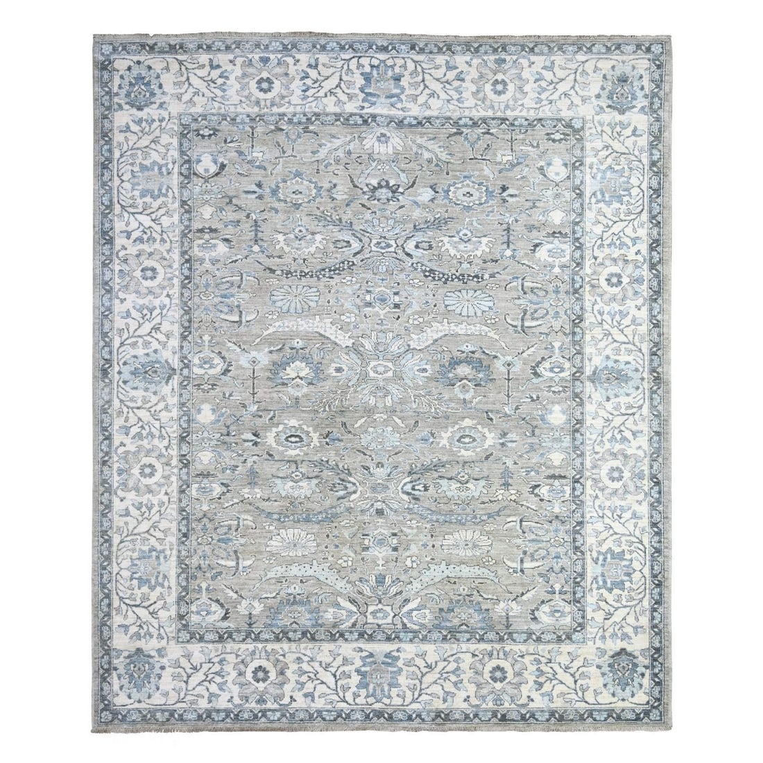 Rug 8'3"x10' Repose Gray Hand Knotted Peshawar Sickle Leaf Design Wool: Rug 8'3"x10' Repose Gray Hand Knotted Peshawar Sickle Leaf Design Wool This listing features Rug 8'3"x10' Repose Gray Hand Knotted Peshawar Sickle Leaf Design Wool. Item specifics are provided below.