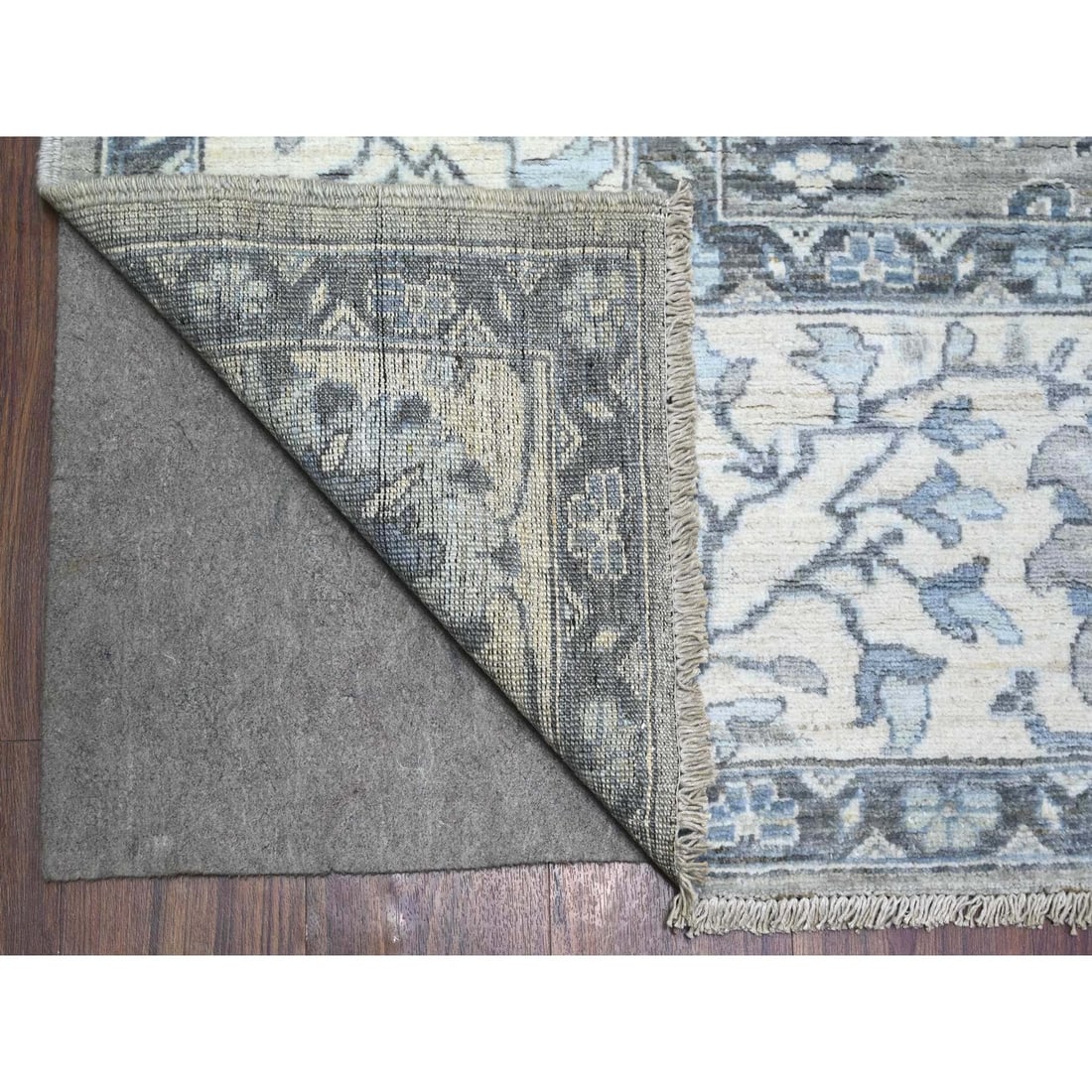 Rug 8'3"x10' Repose Gray Hand Knotted Peshawar Sickle Leaf Design Wool - 5