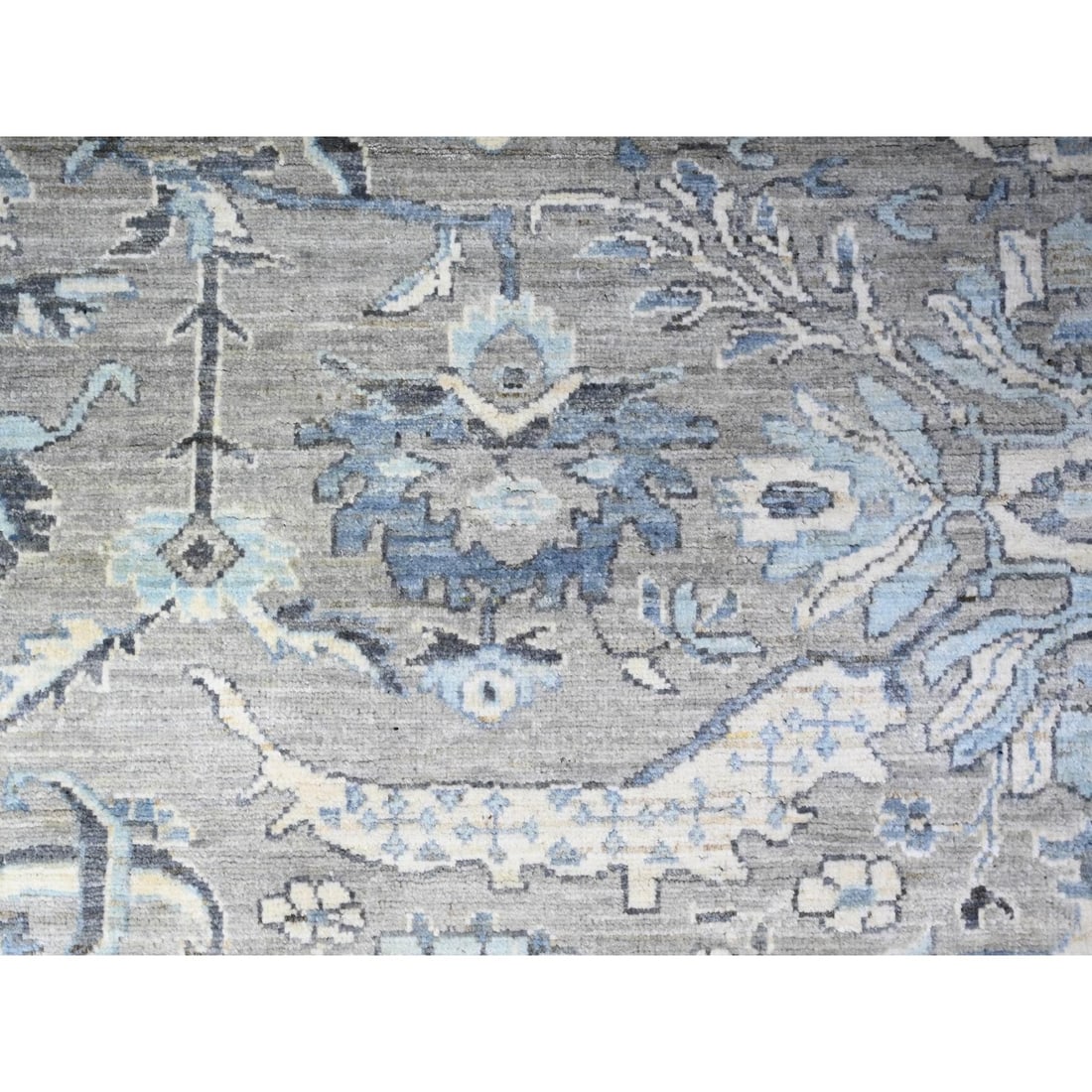 Rug 8'3"x10' Repose Gray Hand Knotted Peshawar Sickle Leaf Design Wool - 9