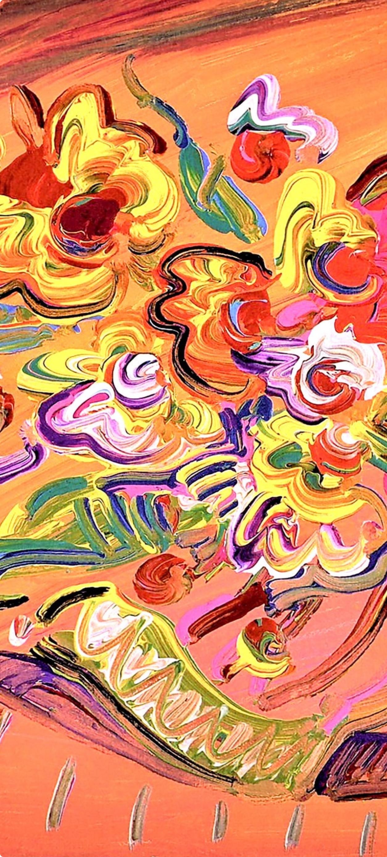 Official Lithograph - Peter Max - Vase of Flowers XI - Hand Signed - 3