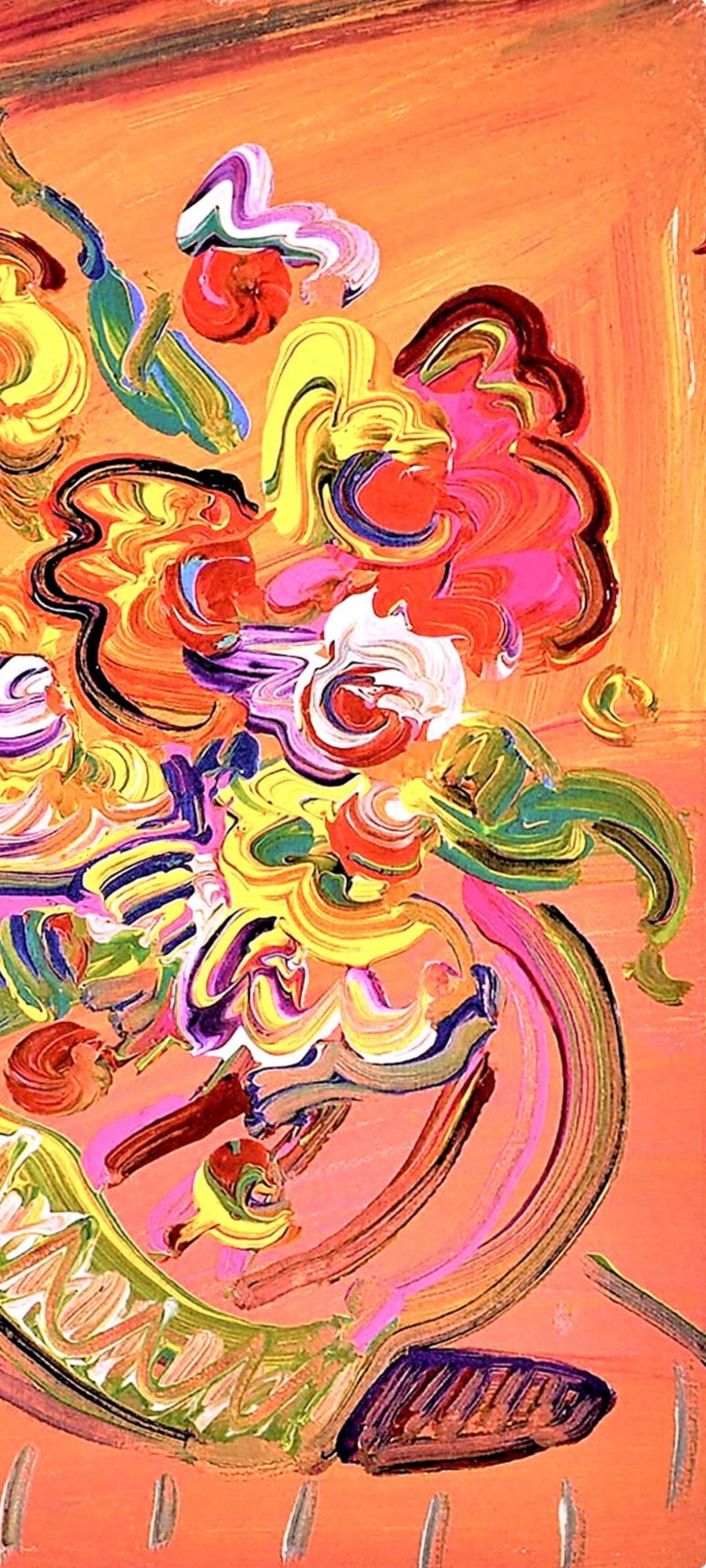 Official Lithograph - Peter Max - Vase of Flowers XI - Hand Signed - 5