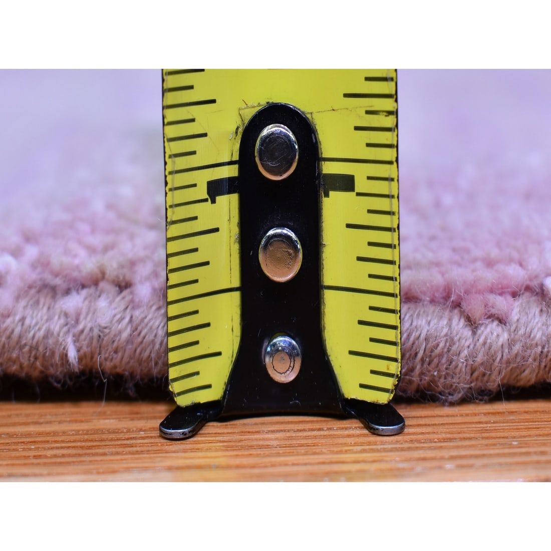 Rug 9'x9' Pink Zero Pile Organic Wool Ombre Design Hand Knotted Round - 11