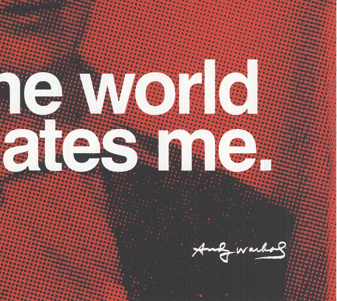 Ar ANDY WARHOL The World Fascinates Me 31.5" x 23.75" Offset Lithograph 2010 Pop - 4