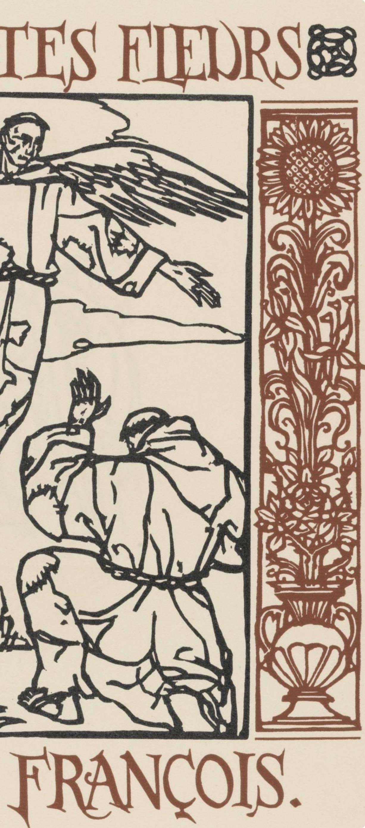 Woodcut - mile Bernard - Composition (Morane - No. 100) - Les Petites Fleurs de St. Franoise - 5