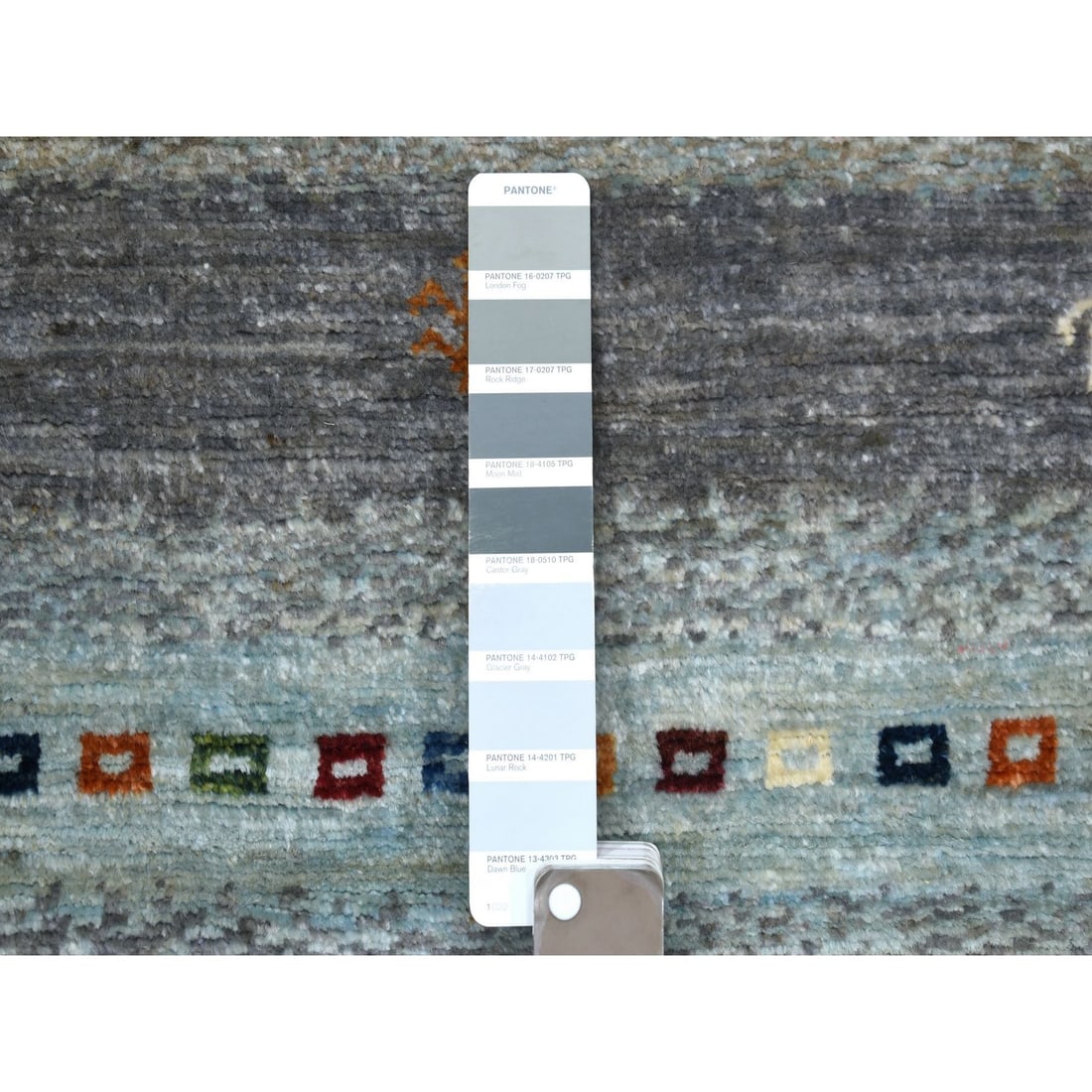 Rug 3'3"x4'9" Gray Afghan Kashkuli Gabbeh Hand Knotted Pure Wool Oriental - 3