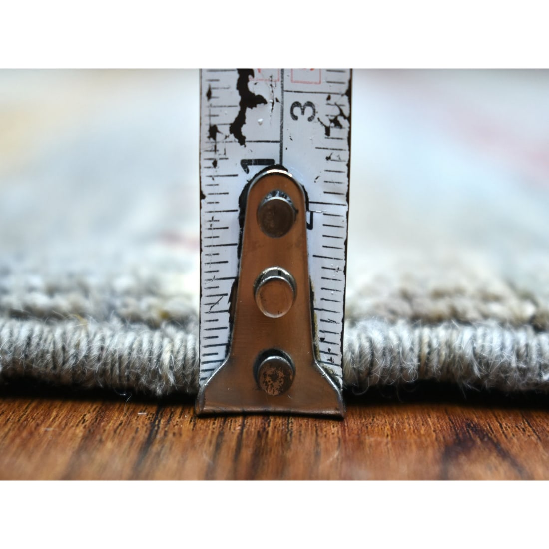 Rug 3'3"x4'9" Gray Afghan Kashkuli Gabbeh Hand Knotted Pure Wool Oriental - 5