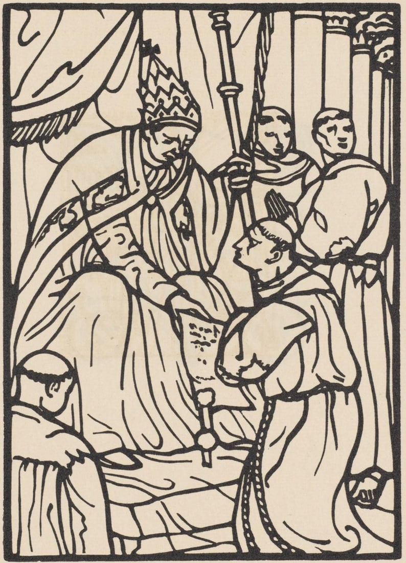 Woodcut - mile Bernard - Composition (Morane - No. 100) - Les Petites Fleurs de St. Franoise - 2