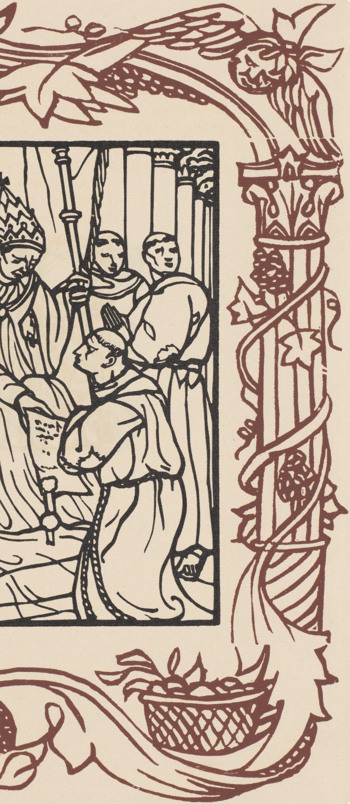 Woodcut - mile Bernard - Composition (Morane - No. 100) - Les Petites Fleurs de St. Franoise - 6