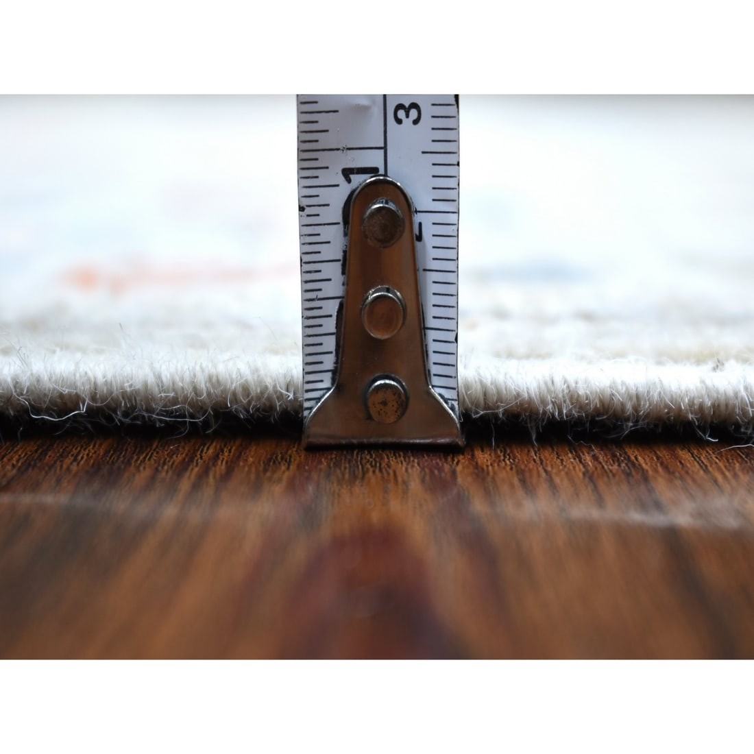 Rug 2'9"x15'6" Ivory Angora Oushak With Cypress Design Wool Hand Knotted - 5