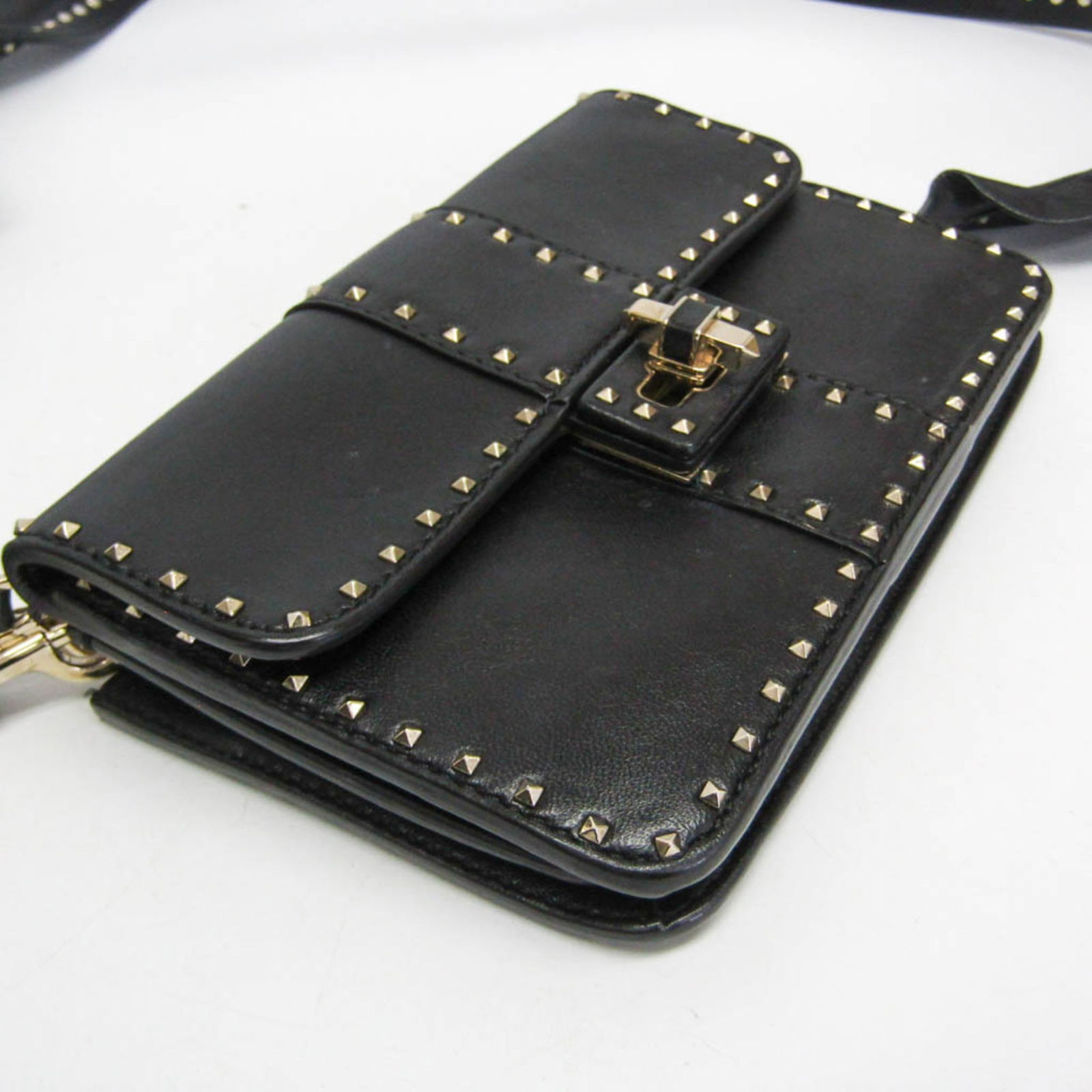 Leather Valentino Garavani Chain/ Shoulder Wallet - 7