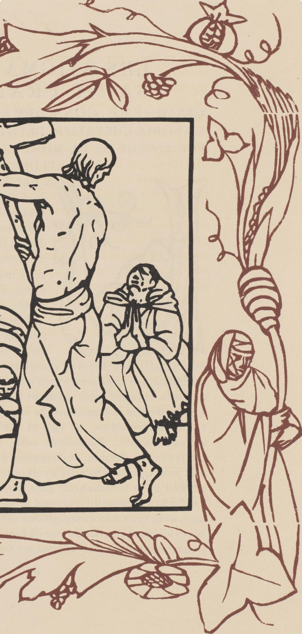 Woodcut - mile Bernard - Composition (Morane - No. 100) - Les Petites Fleurs de St. Franoise - 6