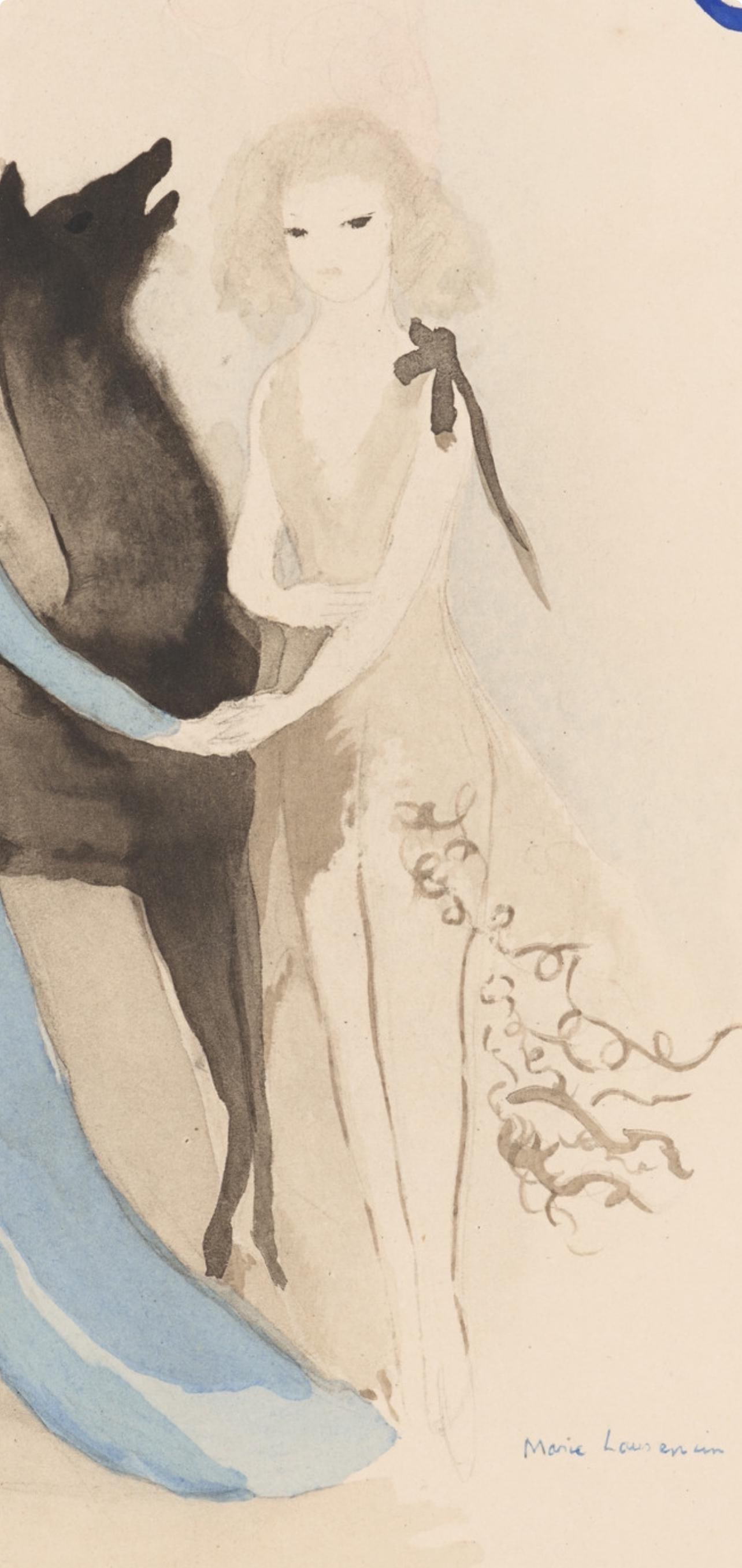 Lithograph - Marie Laurencin - Composition - Les Biches - 5