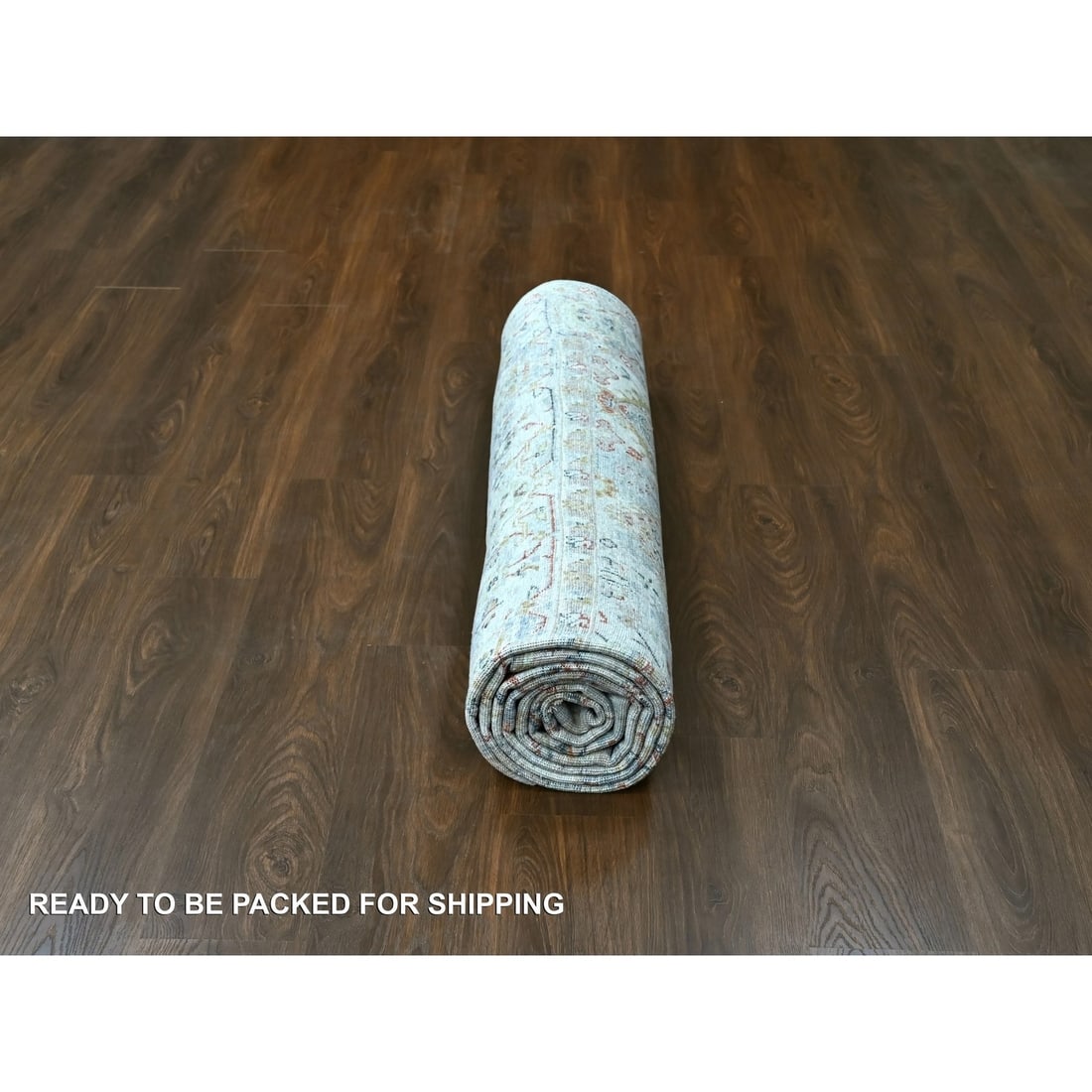 Rug 8'10"x11'9" Gray Antiqued Ziegler Mahal Design Pure Wool Hand Knotted - 9