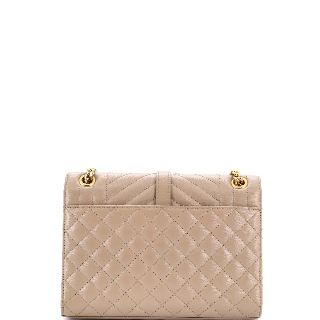 Medium Saint Laurent Classic Monogram Envelope Satchel Mixed Matelasse Leather - 3