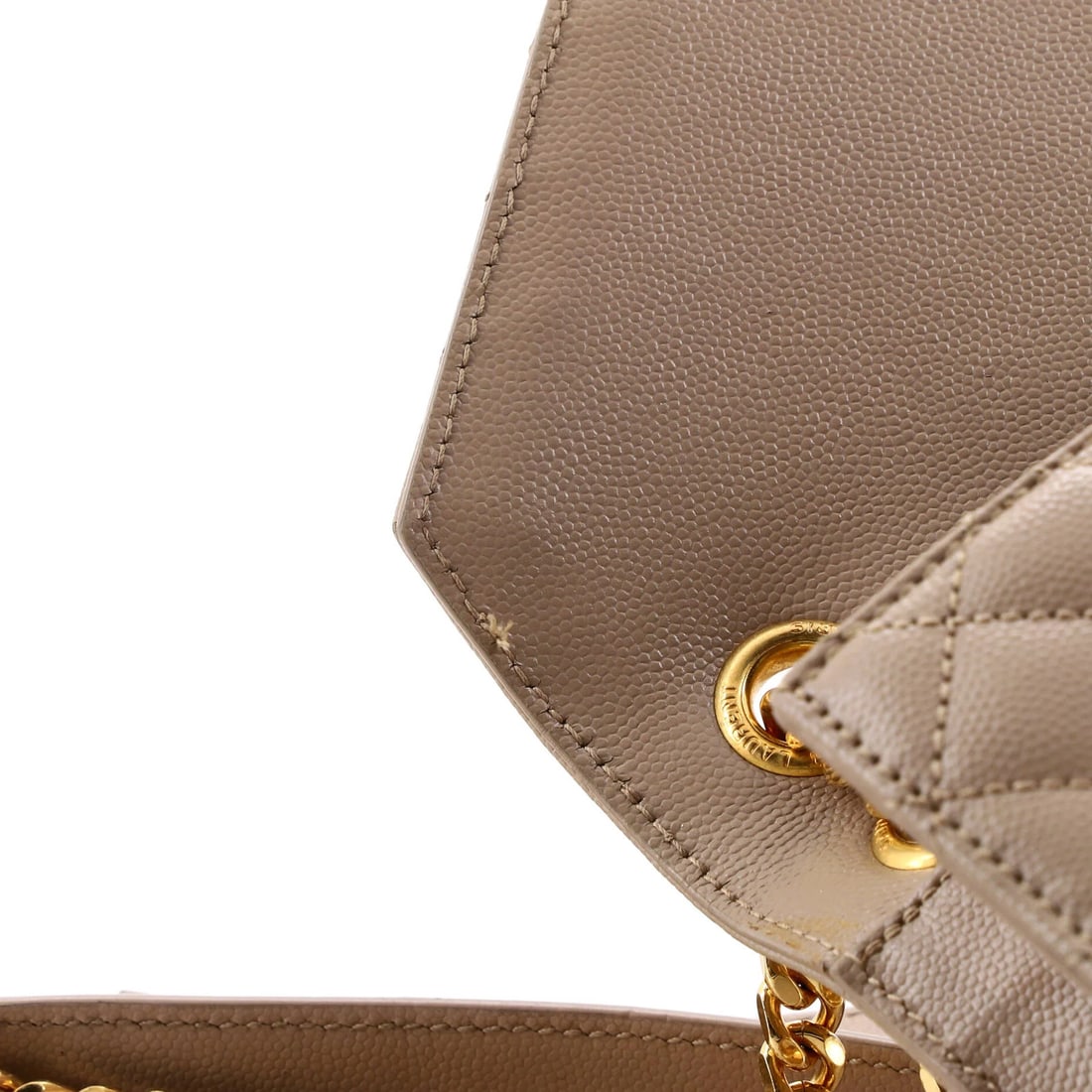 Medium Saint Laurent Classic Monogram Envelope Satchel Mixed Matelasse Leather - 6