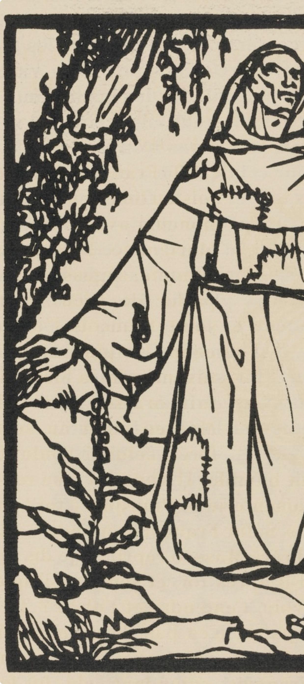 Woodcut - mile Bernard - Composition (Morane - No. 100) - Les Petites Fleurs de St. Franoise - 3