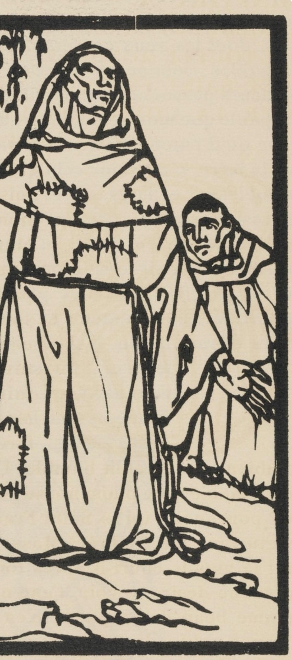 Woodcut - mile Bernard - Composition (Morane - No. 100) - Les Petites Fleurs de St. Franoise - 4