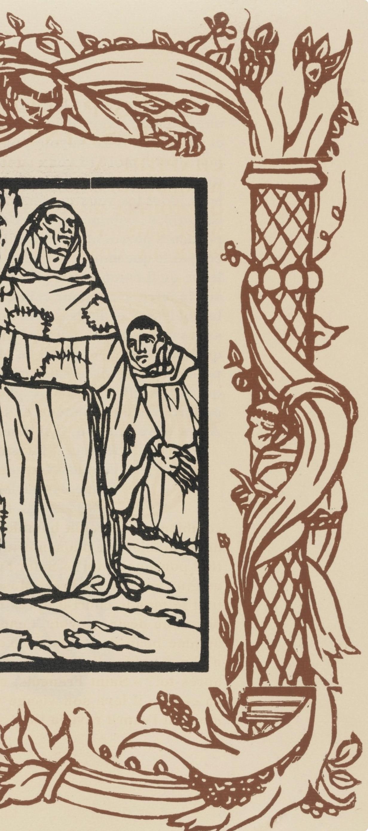 Woodcut - mile Bernard - Composition (Morane - No. 100) - Les Petites Fleurs de St. Franoise - 6