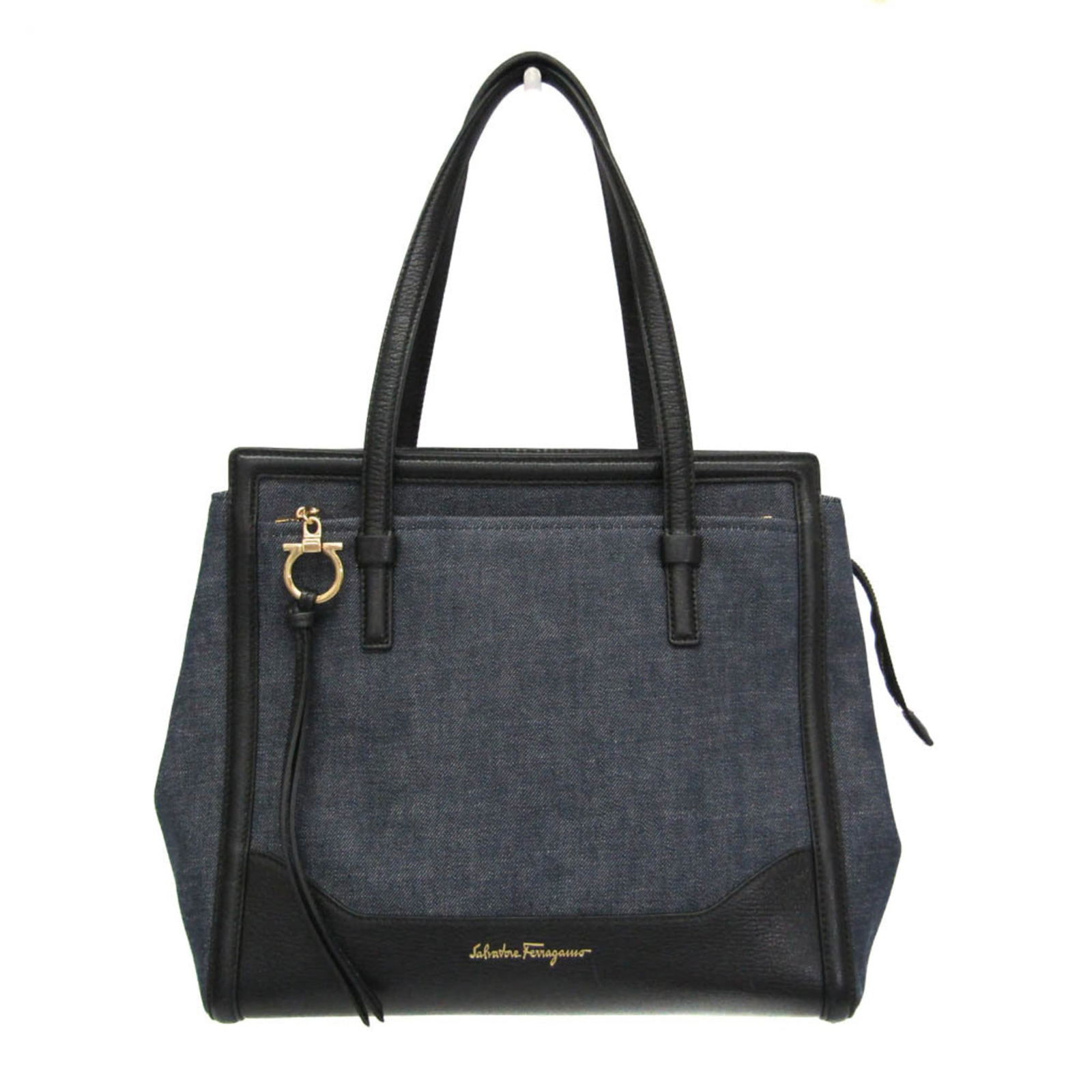 Denim - Salvatore Ferragamo Tote Bag Leather (1 of 13)