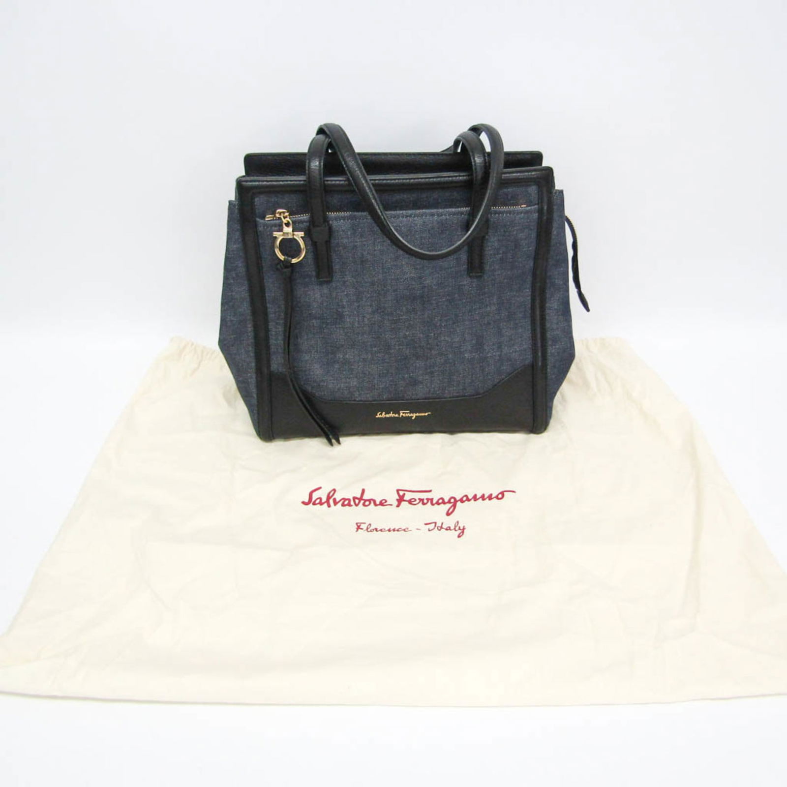 Denim - Salvatore Ferragamo Tote Bag Leather - 2