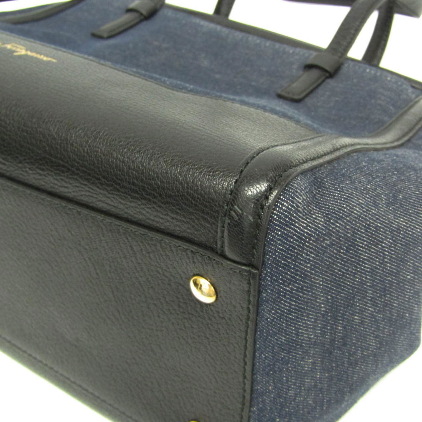 Denim - Salvatore Ferragamo Tote Bag Leather - 6