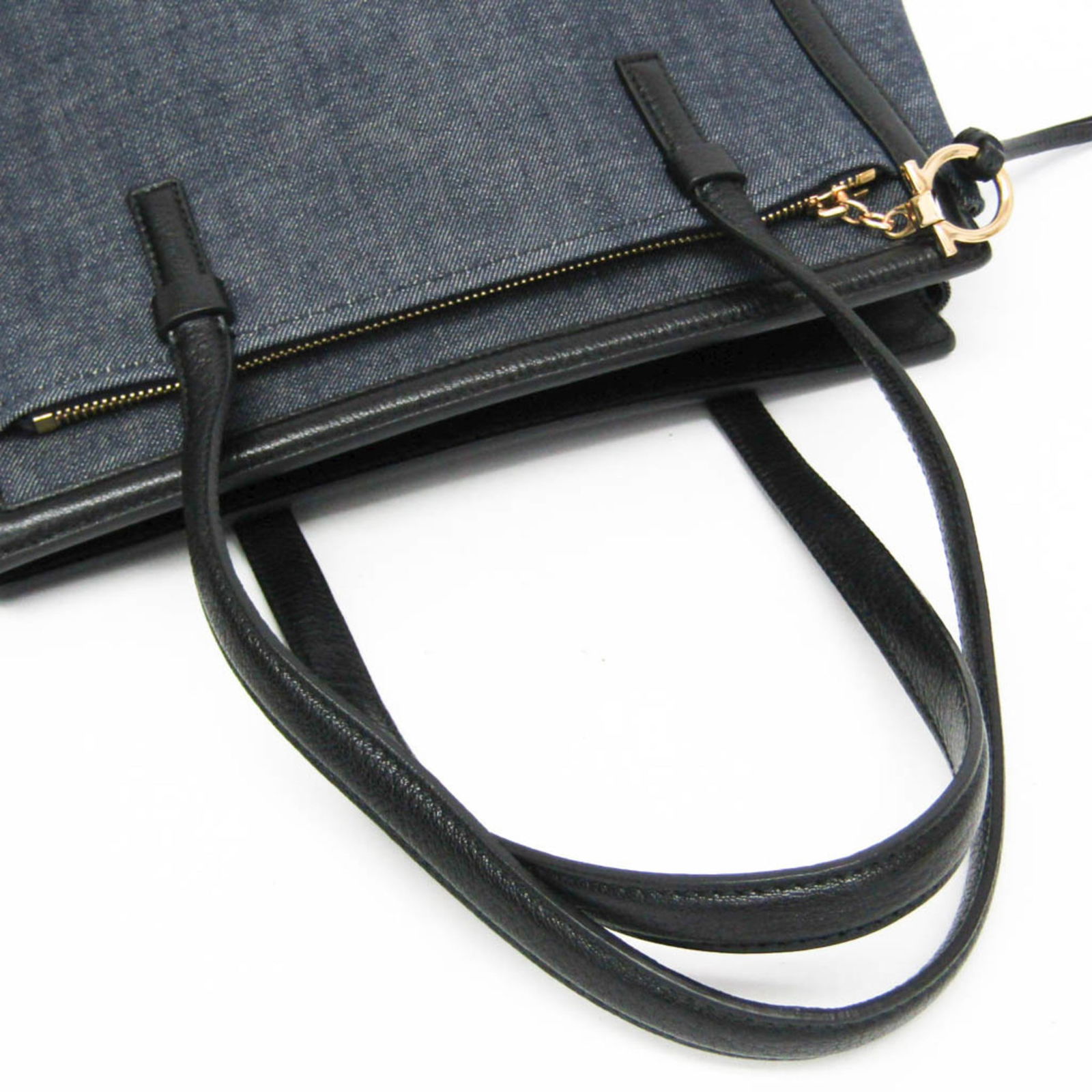 Denim - Salvatore Ferragamo Tote Bag Leather - 9