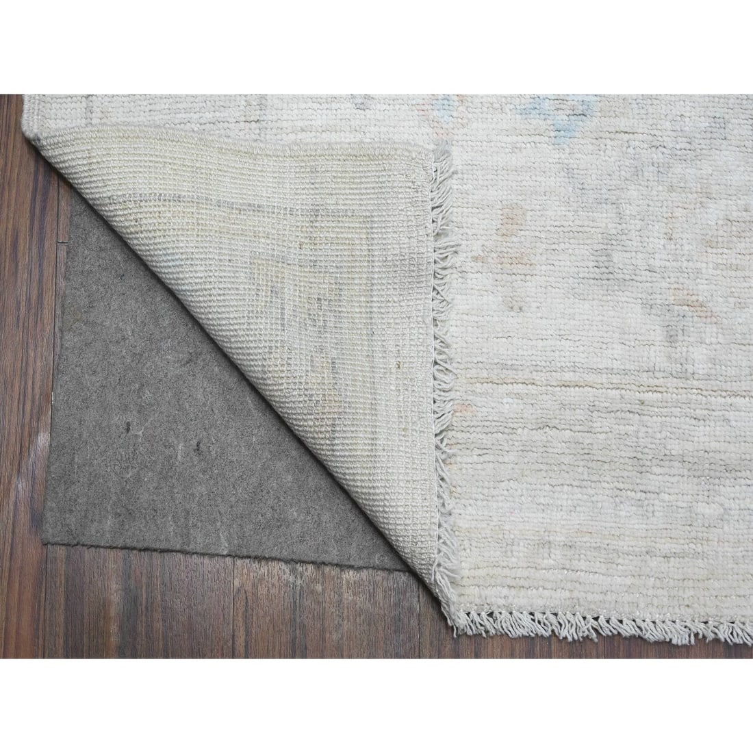 Rug 8'3"x9'9" Pacific Pearl White Faded Afghan Angora Oushak Oriental - 5