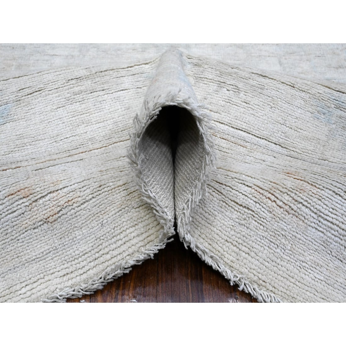 Rug 8'3"x9'9" Pacific Pearl White Faded Afghan Angora Oushak Oriental - 6