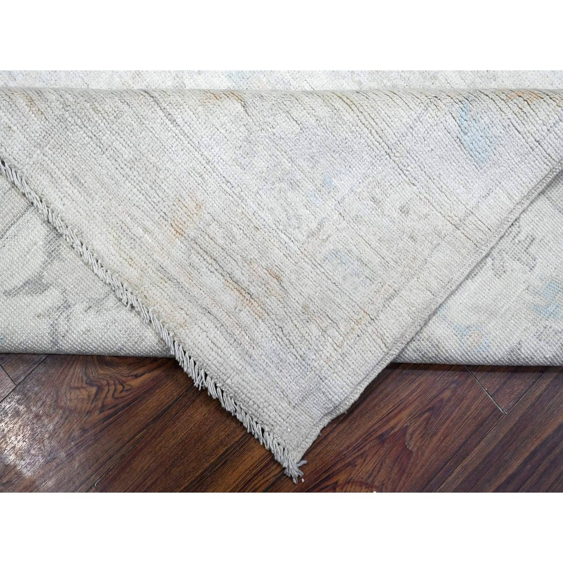 Rug 8'3"x9'9" Pacific Pearl White Faded Afghan Angora Oushak Oriental - 7