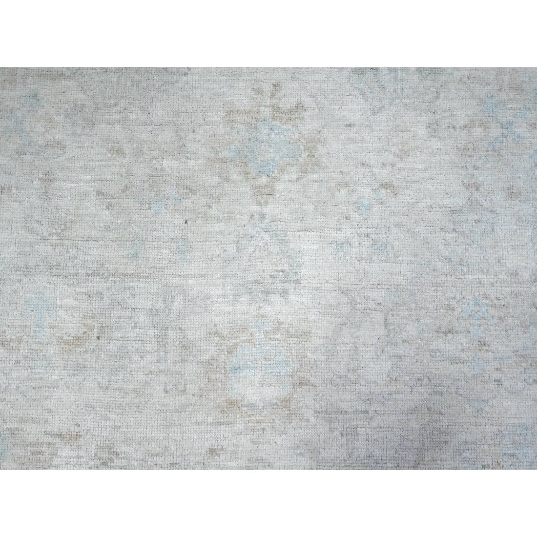 Rug 8'3"x9'9" Pacific Pearl White Faded Afghan Angora Oushak Oriental - 9