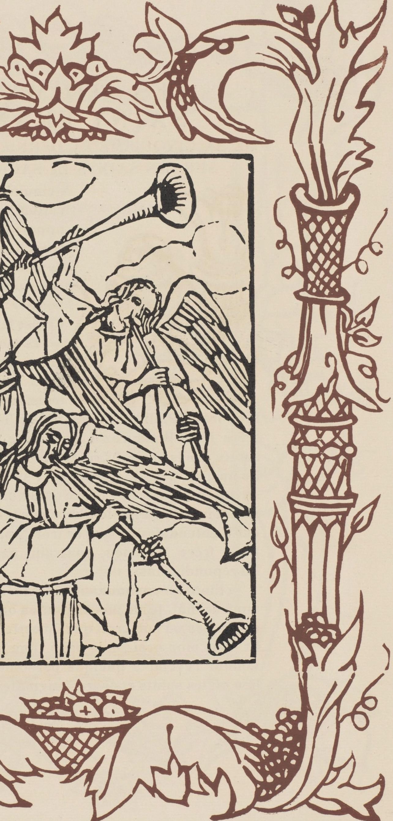 Woodcut - mile Bernard - Composition (Morane - No. 100) - Les Petites Fleurs de St. Franoise - 6