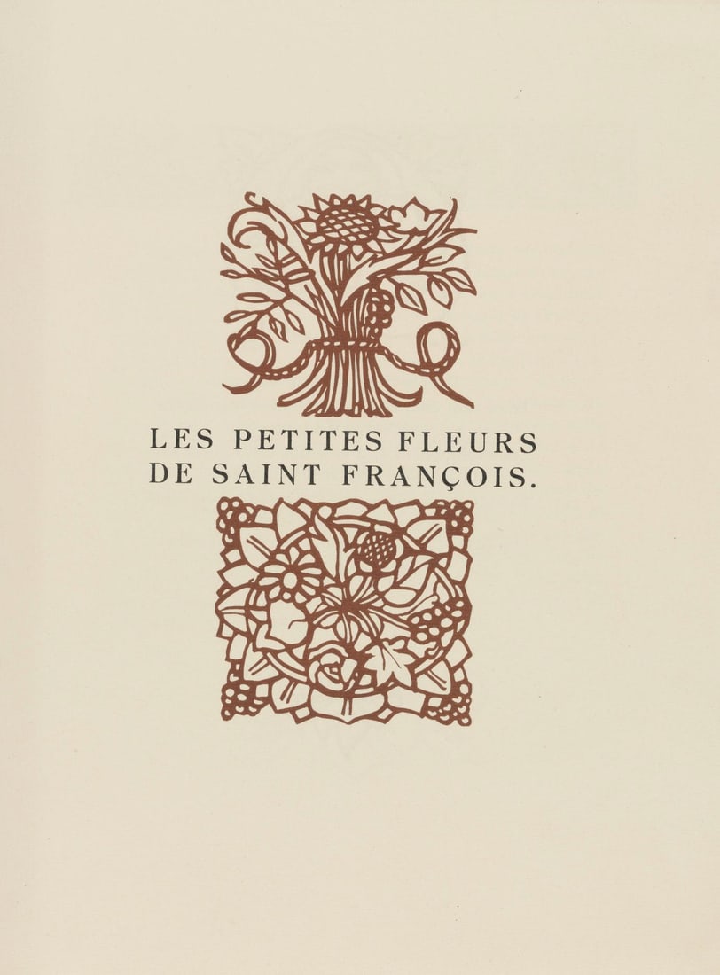 Woodcut - mile Bernard - Composition (Morane - No. 100) - Les Petites Fleurs de St. Franoise - 7